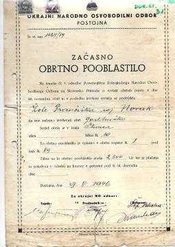 Obrtno dovoljenje za gostilniško obrt